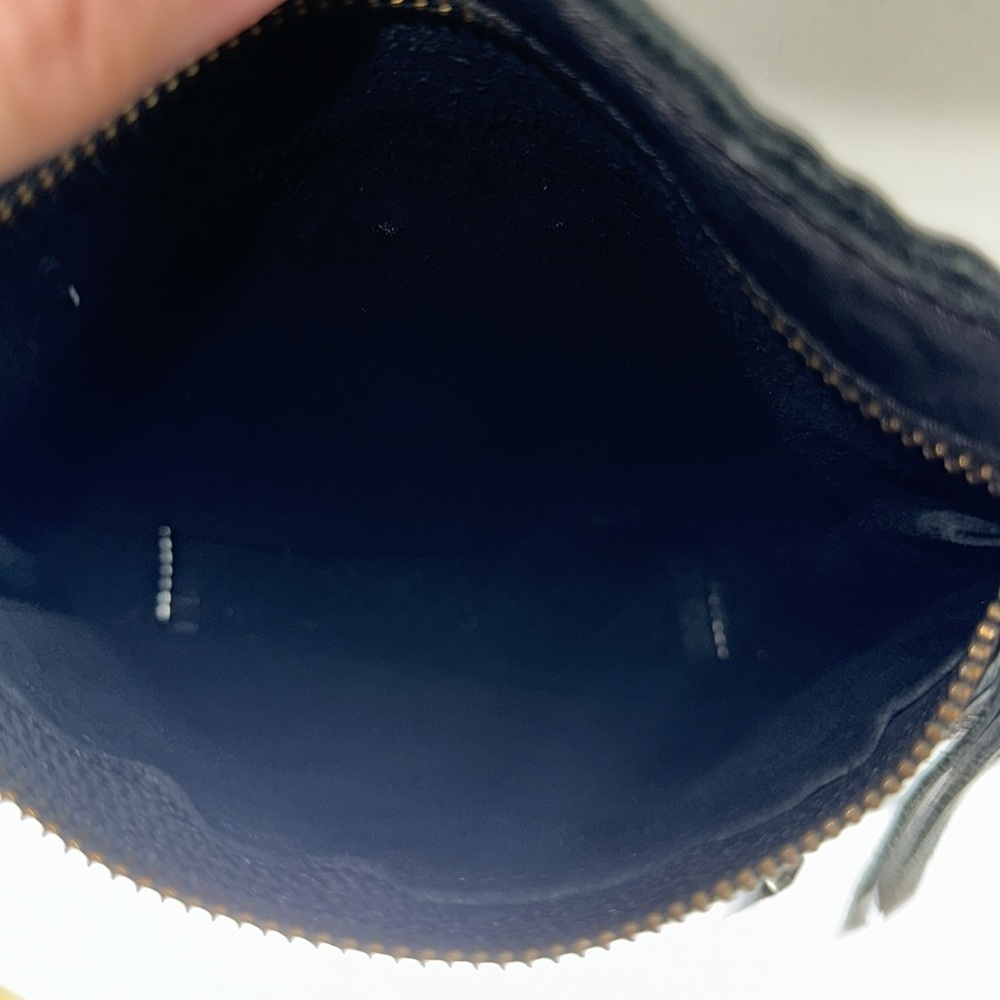 Embrazio Black Supple Leather Small Crossbody Bag Boho Gypsy 8”H x 7”L x 1”W - Picture 8 of 10